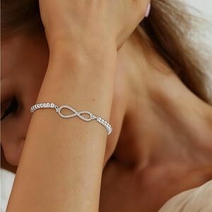 Elegant Silver Infinity Bracelet